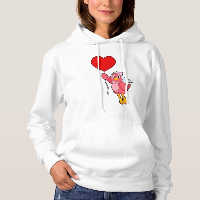 Pull À Capuche Oiseau en fiancée avec voile et ballon en forme de (Devant)
