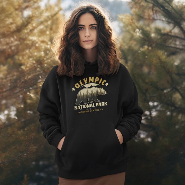 Pull À Capuche Olympic National Park’s Rustic Forest Scene (Créateur téléchargé)