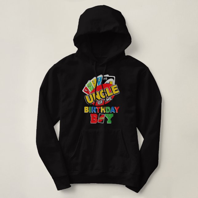 Pull À Capuche Oncle du garçon d'anniversaire Chemise Uno Papa Pa (Design devant)