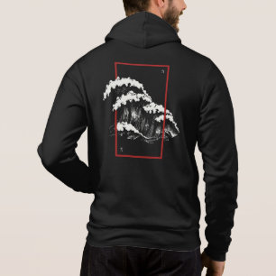 Pull À Capuche onde artistique japonaise Ukiyo