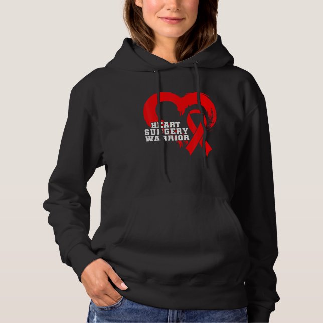 Pull À Capuche Open Heart Surgery Bypass Awareness Heart Heart Su (Devant)