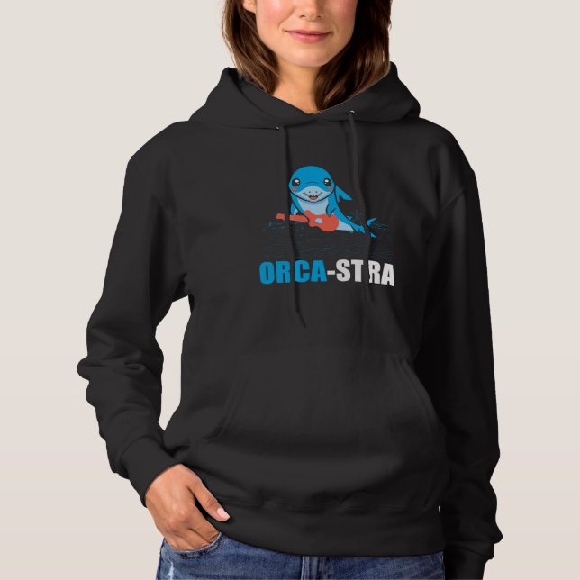 Pull À Capuche Orca-stra Ocean Orca Sea Mamal Lover (Devant)