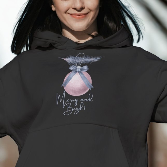 Pull À Capuche Ornement Pastel Joyeux et Lumineux Noël Femmes (Créateur téléchargé)
