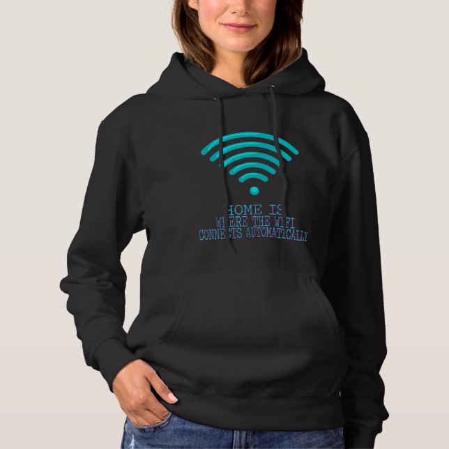 Pull À Capuche Où Wifi Se Connecte Automatiquement Sarcastique Di (Devant)