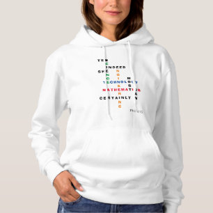 Pull À Capuche OUI Élégant ELLE PEUT MOTIVATION STEM