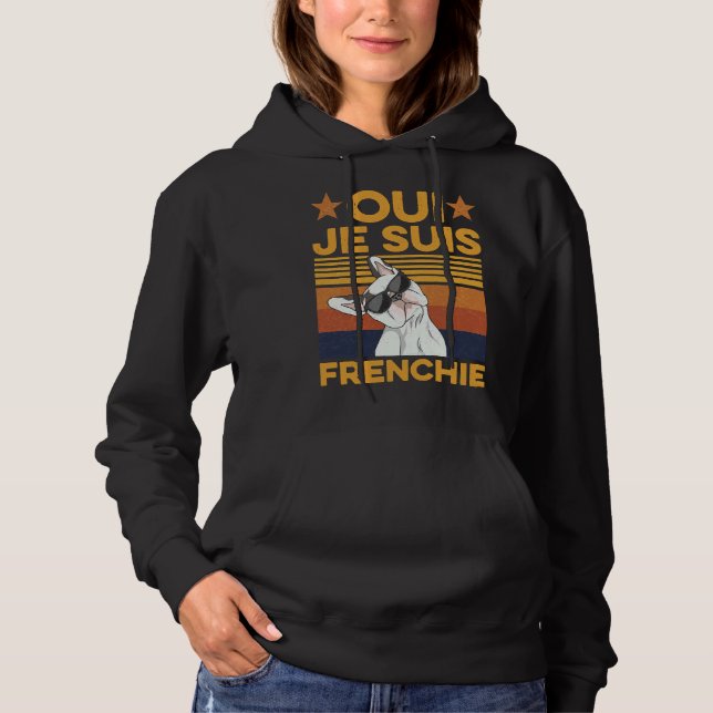 Pull À Capuche Oui Je Suis Frenchie Citation Pour Un Chien À Ball (Devant)