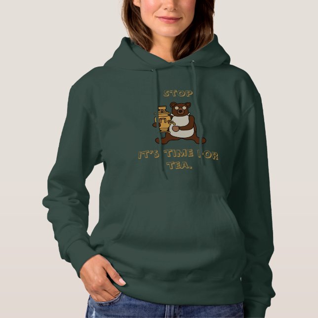 Pull À Capuche Ours et samovar (Devant)