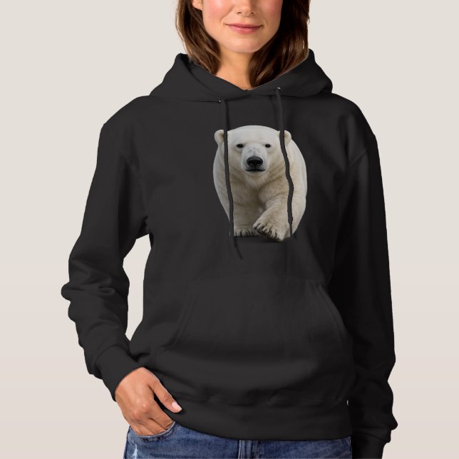 Pull À Capuche Ours Polaire Approchant (Devant)
