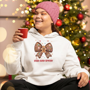 Pull À Capuche Pain d'épices glacé et épicé Coquette Bow