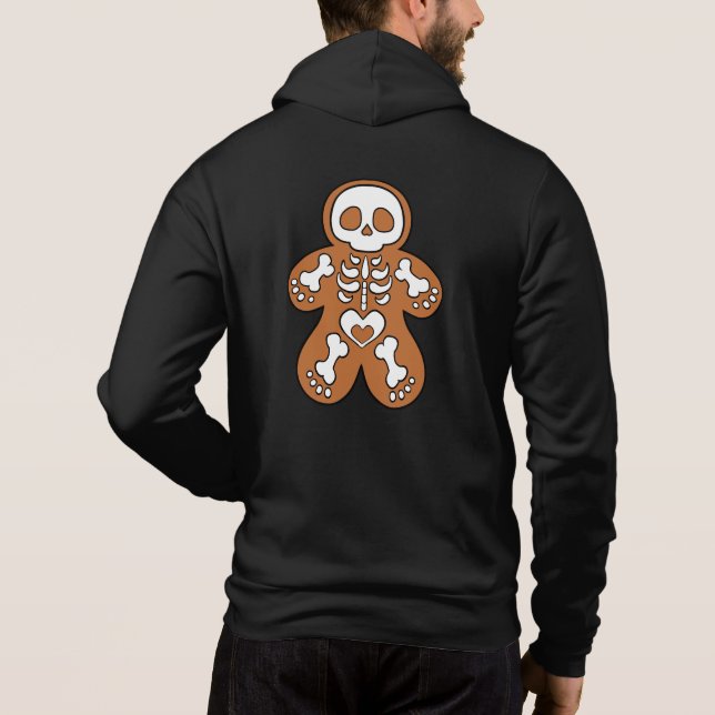 Pull À Capuche Pain d'épices Squelette Homme (Dos)