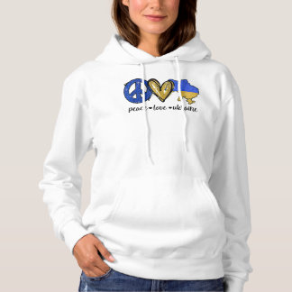 Pull À Capuche Paix, Amour, Ukraine drapeau ukrainien Je me tiens