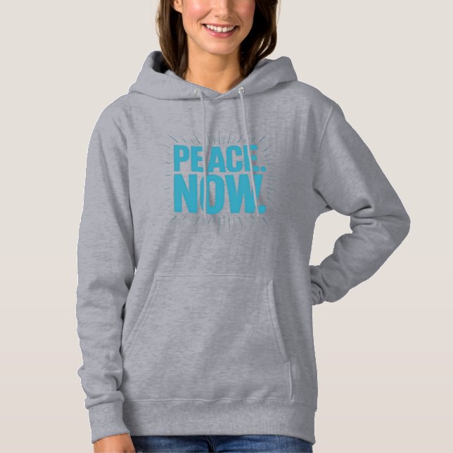 Pull À Capuche "PAIX" urgente. MAINTENANT." T-shirt graphique (Devant)