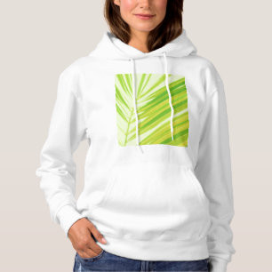 Pull À Capuche Pale Green Pastel Palm Feuilles