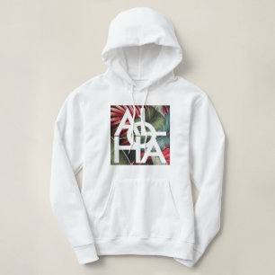 Pull À Capuche Palm rouge moderne Aloha Hawaii