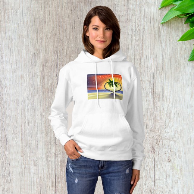 Pull À Capuche Palmiers couchés de soleil (Créateur téléchargé)
