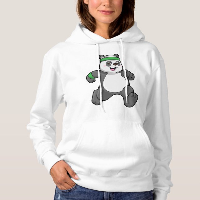 Pull À Capuche Panda à Jogging avec bandeau (Devant)