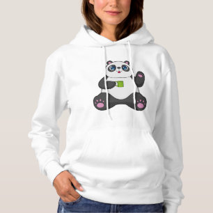 Pull À Capuche Panda avec tasse de café