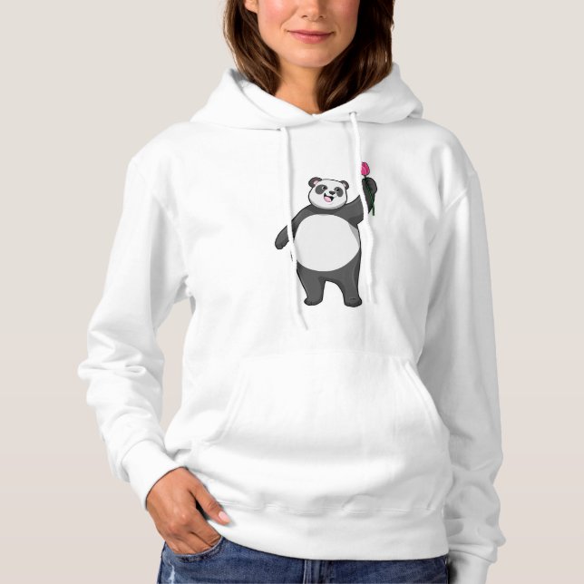 Pull À Capuche Panda avec Tulipe (Devant)