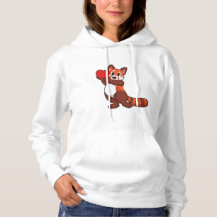 Pull À Capuche Panda rouge à l'amour avec coeur.PNG