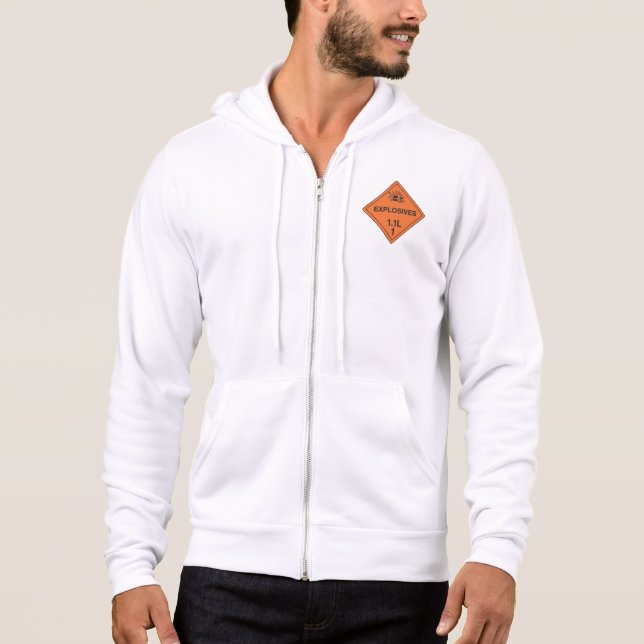 Pull À Capuche Panneau de danger Explosifs Classe 1.1L (Devant)