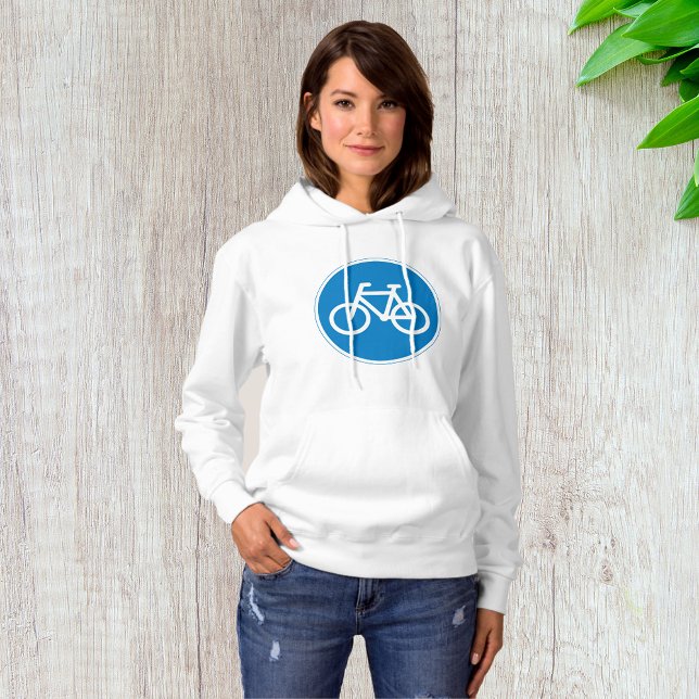 Pull À Capuche Panneau de signalisation de voie cyclable bleu Sym (Créateur téléchargé)