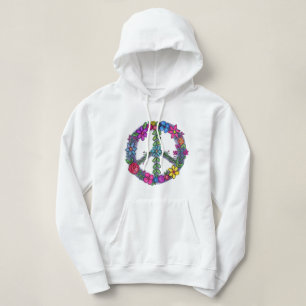 Pull À Capuche Panneau de soutien à la paix Prière anti-guerre