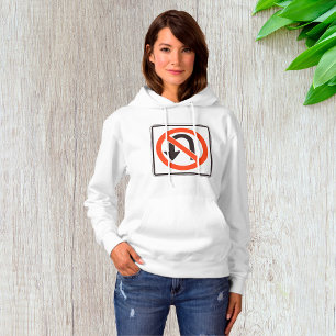 Pull À Capuche Panneau d'interdiction de demi-tour Symbole de séc
