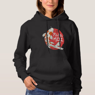 Pull À Capuche Papa Koi Poisson Carpe Japonaise Nishikigoi Fête D