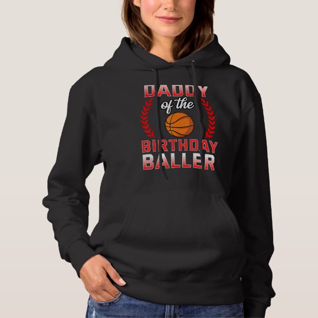 Pull À Capuche Papa Of The Birthday Boy Basketball Anniversaire C (Devant)