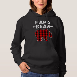 Pull À Capuche Papa Ours Noir Et Rouge Ours Plaid Grand-Père Noël