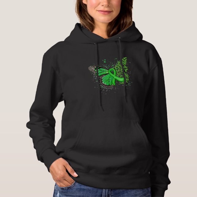 Pull À Capuche Papillon à goutte vert Ruban Cérébral Palsy Awa (Devant)