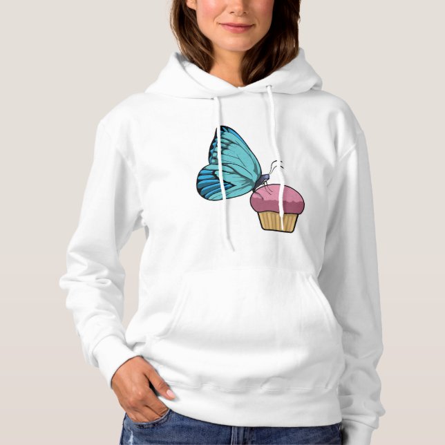 Pull À Capuche Papillon avec muffin (Devant)