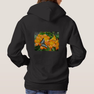 Pull À Capuche Papillon bleu avec T-shirt Rhododendron tropical