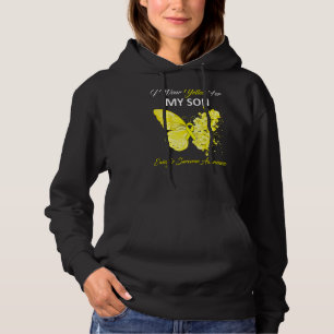 Pull À Capuche Papillon Je Porte Jaune Pour Le Sarcome D'Ewing De
