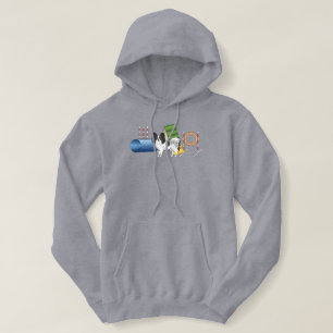 Pull À Capuche Papillon Noir Et Blanc Avec Équipement D'Agilité