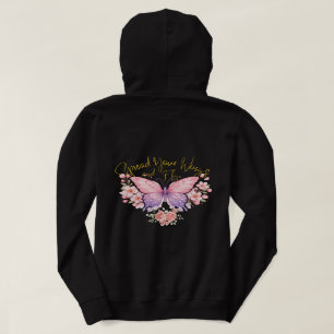 Pull À Capuche Papillon Rêve Pastel Fleece Esthétique Floral
