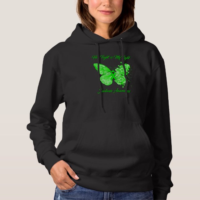 Pull À Capuche Papillon Son combat est mon combat Scoliosis Award (Devant)