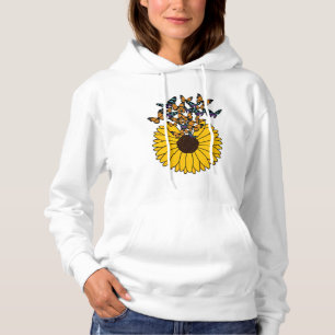 Pull À Capuche Papillons au tournesol