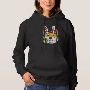 Pull À Capuche Pâques Shiba Inu Bunny Visage mignon Chien Japonai