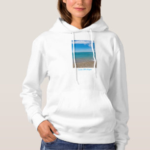 Pull À Capuche Paradis Bleu Au Lac Michigan