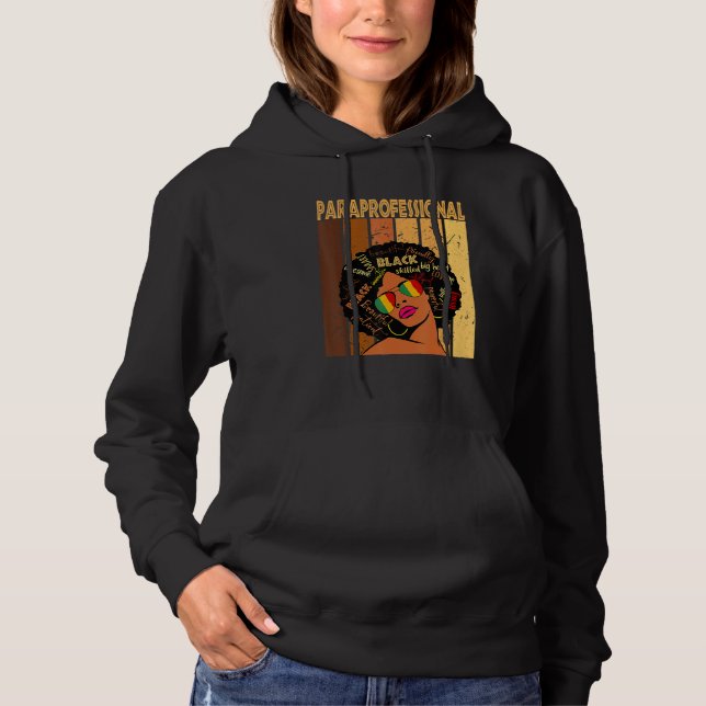 Pull À Capuche Paraprofessional Afro African American Black Histo (Devant)