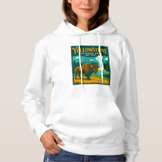 Pull À Capuche PARC NATIONAL DE YELLOWSTONE - Affiche de voyage v