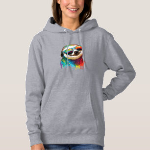 Pull À Capuche Paresseux Tenue Colorée de Paresseux pour Homme T-