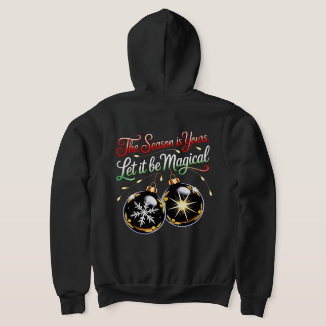 Pull À Capuche Parure Magique de Noël pour Hommes Vêtements Cosy  (Couchage Retour)