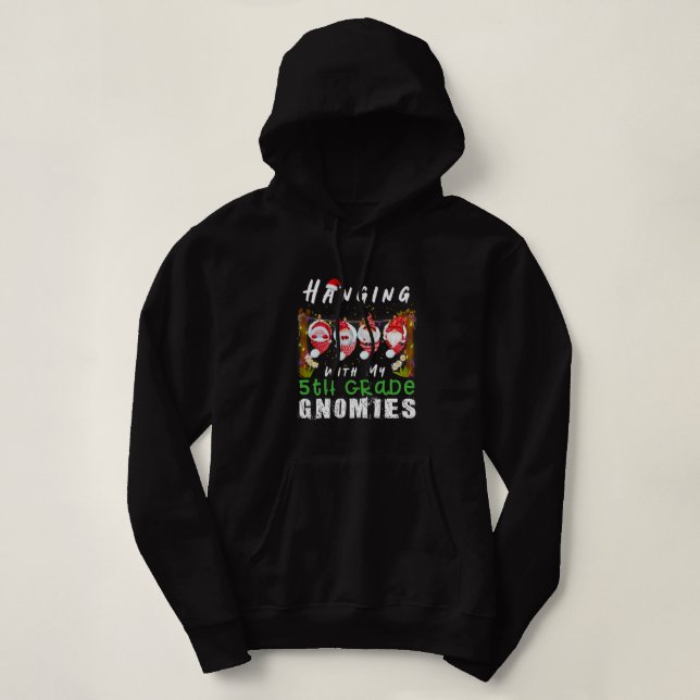 Pull À Capuche Passez-vous avec mes filles de 5e année Enseigneme (Design devant)