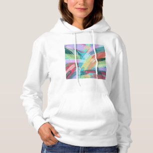 Pull À Capuche Pastel d'Art Abstrait
