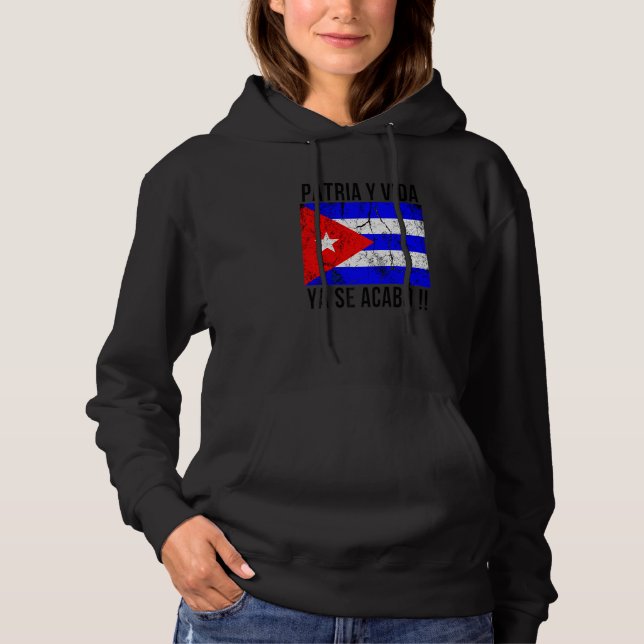 Pull À Capuche Patrie Et Vie Cuba (Devant)