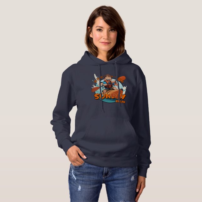 Pull À Capuche Pause du dimanche | Pour femme (Devant entier)