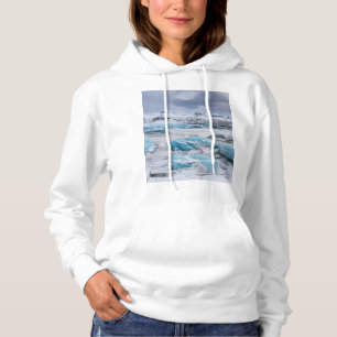 Pull À Capuche Paysage de glace de glacier, Islande