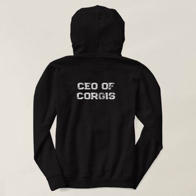 Pull À Capuche 'PDG des Corgis ' Cadeau d'anniversaire pour maman (Design dos)